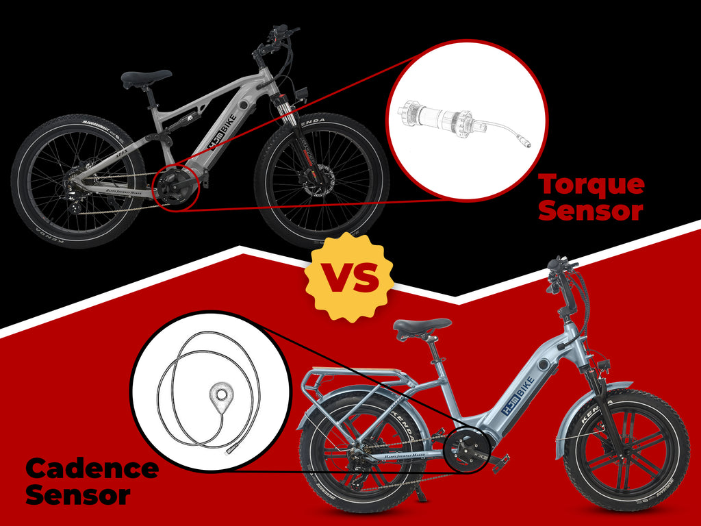 Exploring the Distinction Between Cadence Sensors and Torque Sensors in Electric Bikes