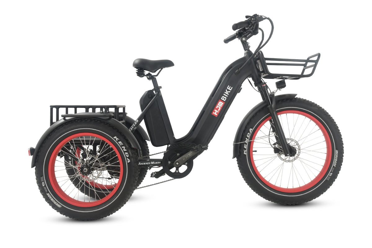 TriHauler Heavy Duty Fat Tire Utility eTrike, TriHauler Pro (Rear Drive 1000W / Torque Sensor) / Passionate Black / Dual Battery(20Ah+20Ah) TriHauler Heavy Duty Fat Tire Utility eTrike, TriHauler Pro (Rear Drive 1000W / Torque Sensor) / Passionate Black / Dual Battery(20Ah+20Ah)