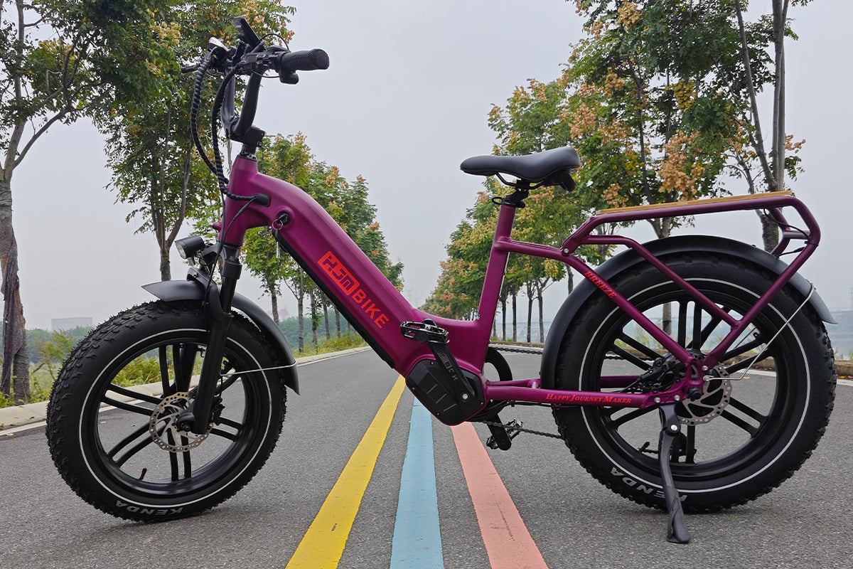 e bike fully pink Breeze Cargo Fat Tire Lifestyle eBike, Mist Blue / Dual Battery(20Ah+17.5Ah)