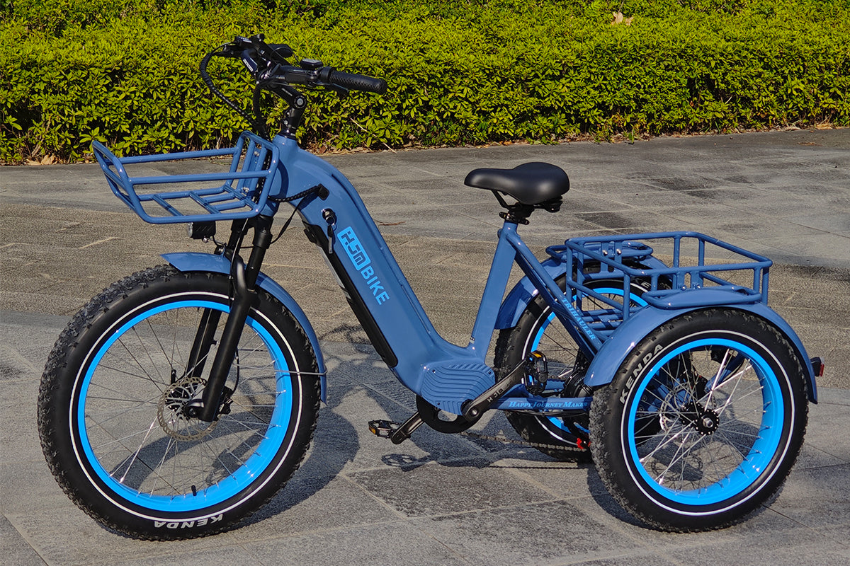 TriHauler Heavy Duty Fat Tire Utility eTrike, TriHauler Pro (Rear Drive 1000W) / Sunset Orange / Dual Battery(20Ah+20Ah)