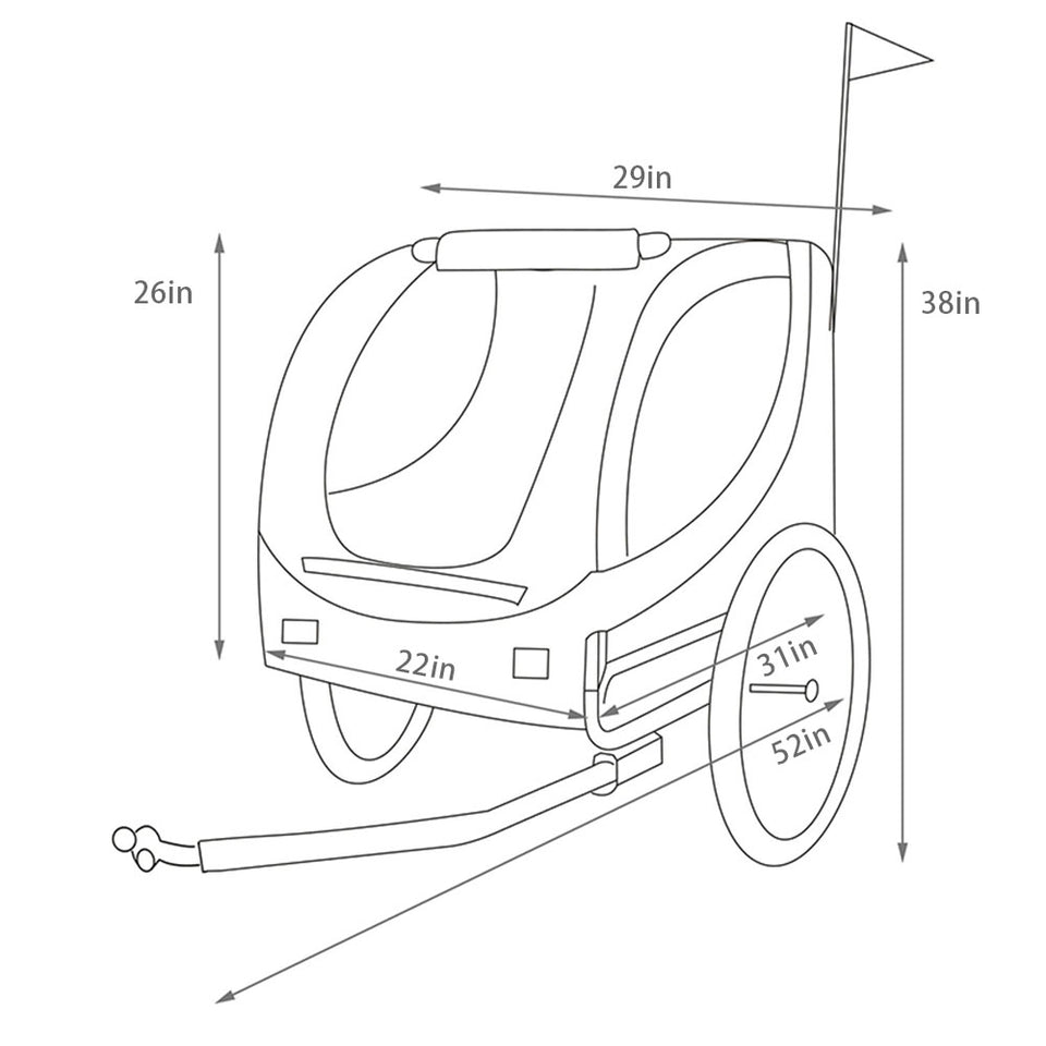 Ventilated Pet Trailer