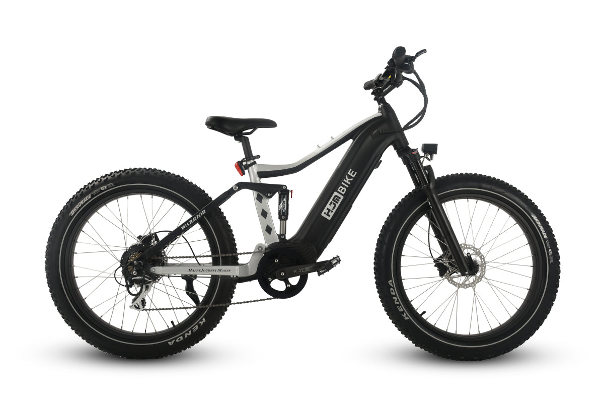 electric bike mountain e bike bicycle full suspension Warrior Full Suspension All Terrain eBike, Warrior Pro (Torque Sensor) / Solar Flare