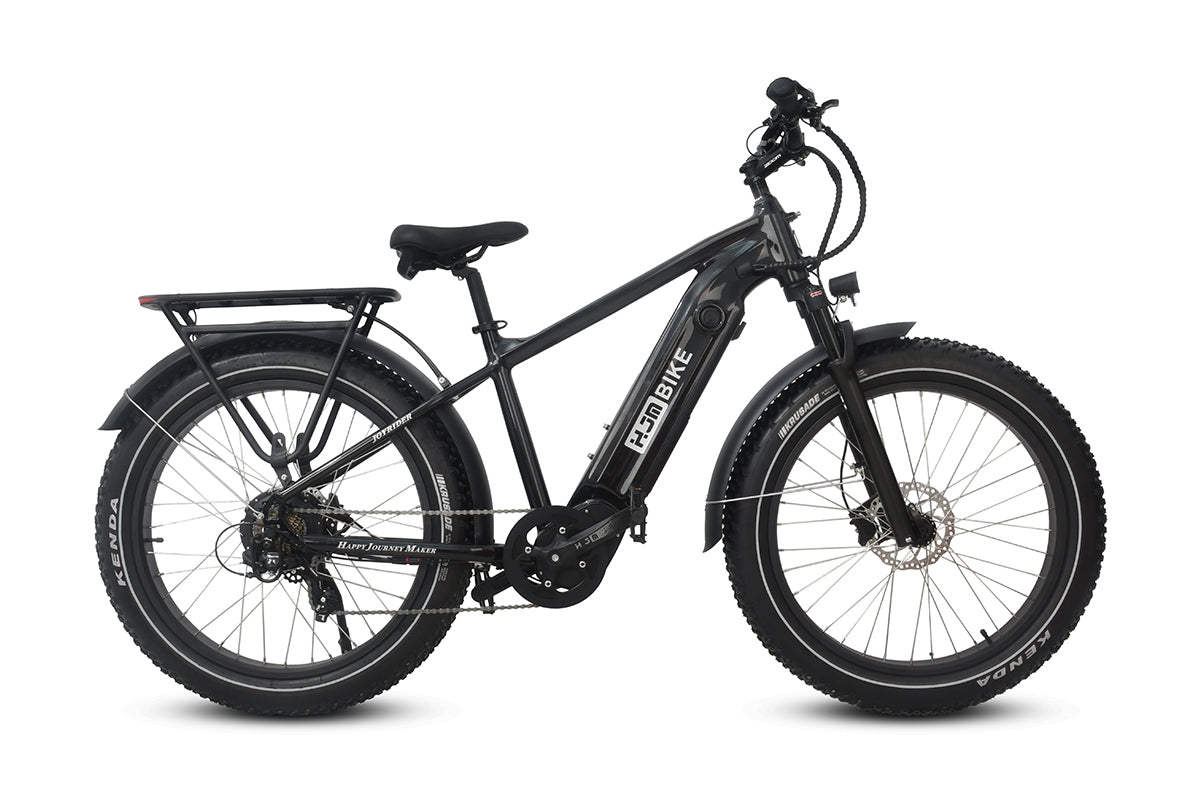 electric bicycle with fat tires Joyrider Fat Tire Utility eBike, High-Step (26") / Onyx Black (Fully Assembled)