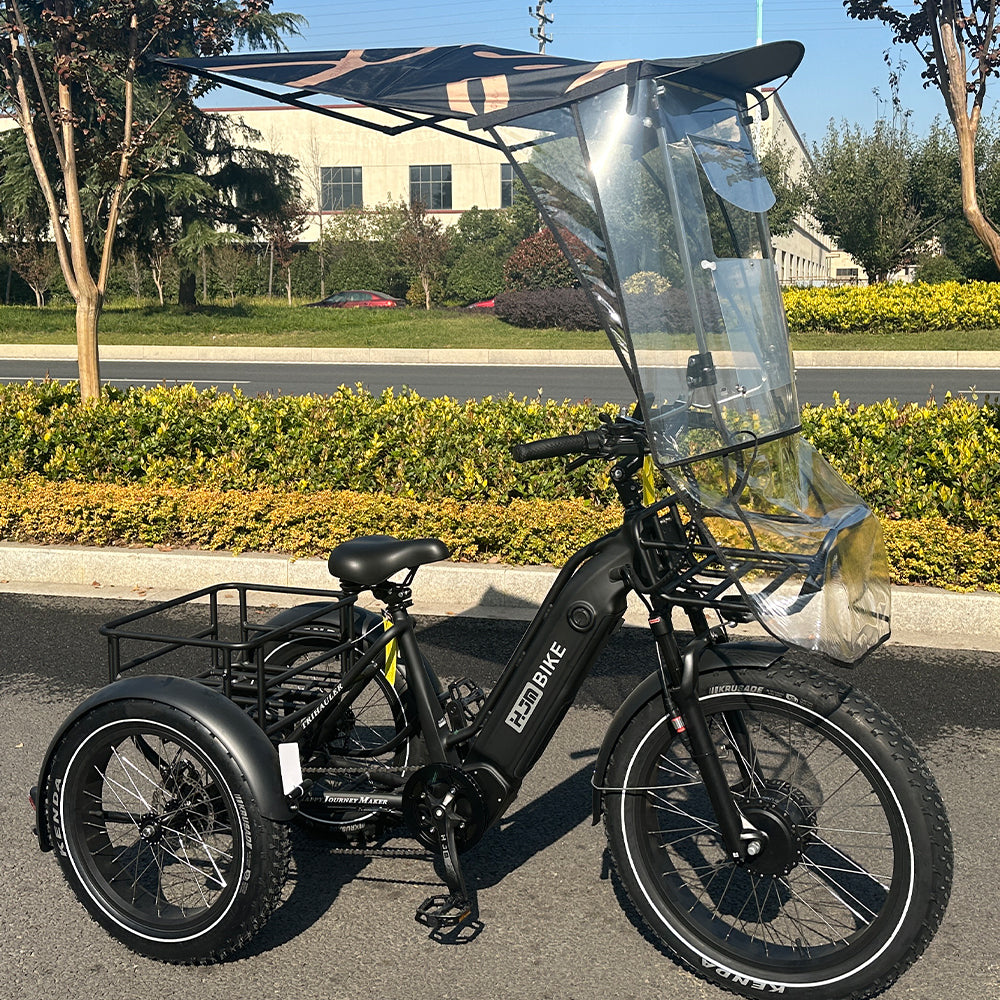 Electric Bike With Rain Cover Electric Bike Telescopic Sunshade