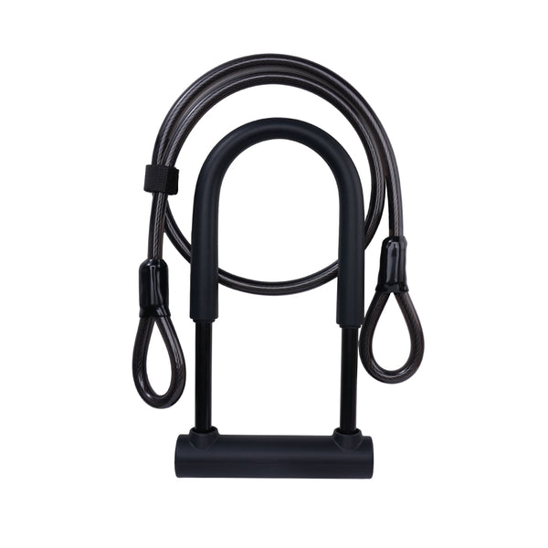 Steel U-Lock with Cable
