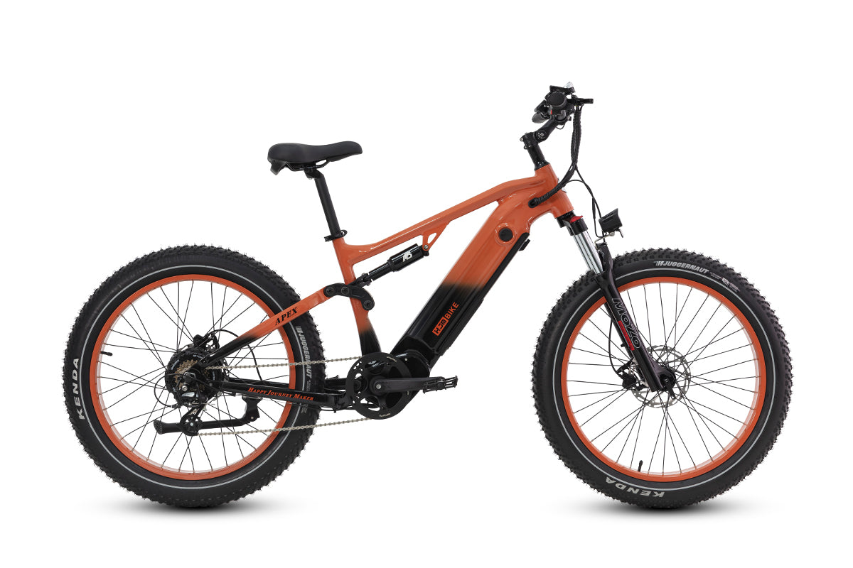 Apex Full Suspension All Terrain eBike, Silver Gray Apex Full Suspension All Terrain eBike, Silver Gray