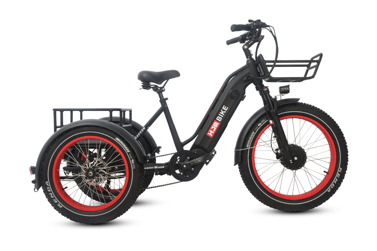 TriHauler Pro Heavy Duty Fat Tire Utility eTrike, Arctic White / Single Battery(20Ah)