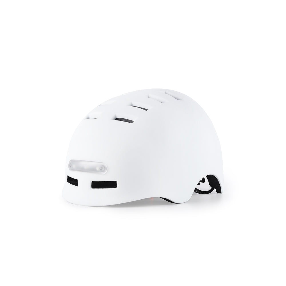 blinking motorcycle helmet Rechargeable Dual-light Night Flashing Helmet, White / M: 21.2~22.4 inches/ 54~57cm