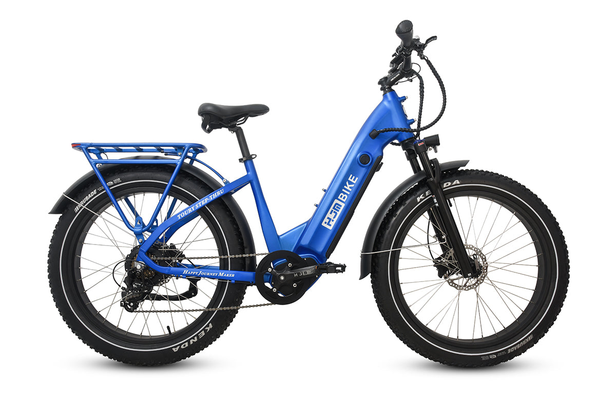 Fat Tire eBike All Terrain Electric Bike Adult Long Range Battery 750W Mountain Trial Off Road Bike, Step-Through / Cobalt Blue Fat Tire eBike All Terrain Electric Bike Adult Long Range Battery 750W Mountain Trial Off Road Bike, Step-Through / Cobalt Blue