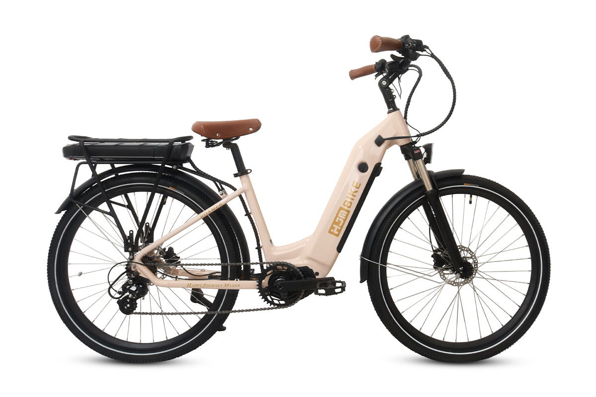 electric bicycle mid drive Roamer Mid Drive Torque Sensor Cruiser eBike, 500W Mid-Drive / Champagne Gold