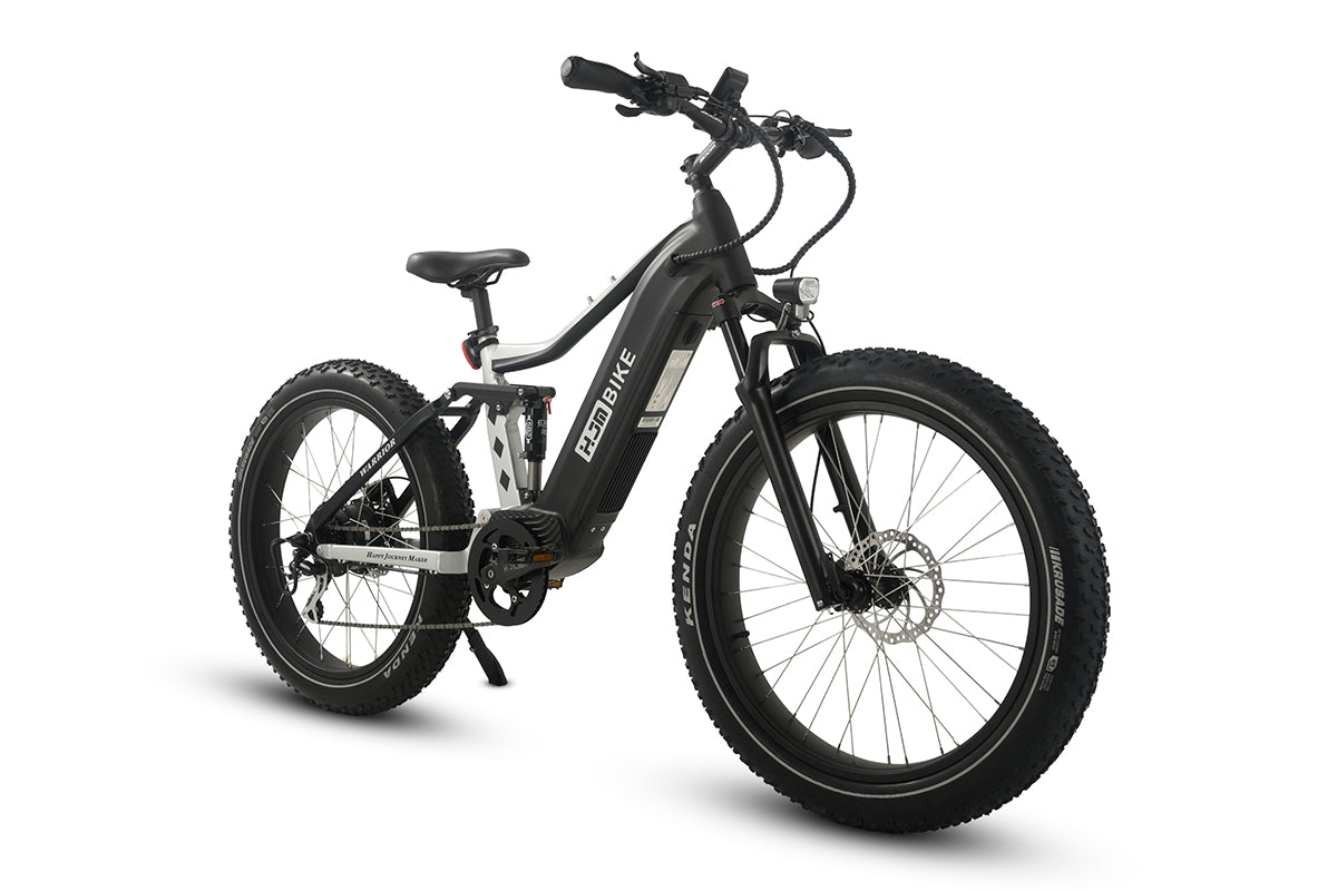wheeler e bike fully Warrior Full Suspension All Terrain eBike, Warrior Pro (Torque Sensor) / Solar Flare