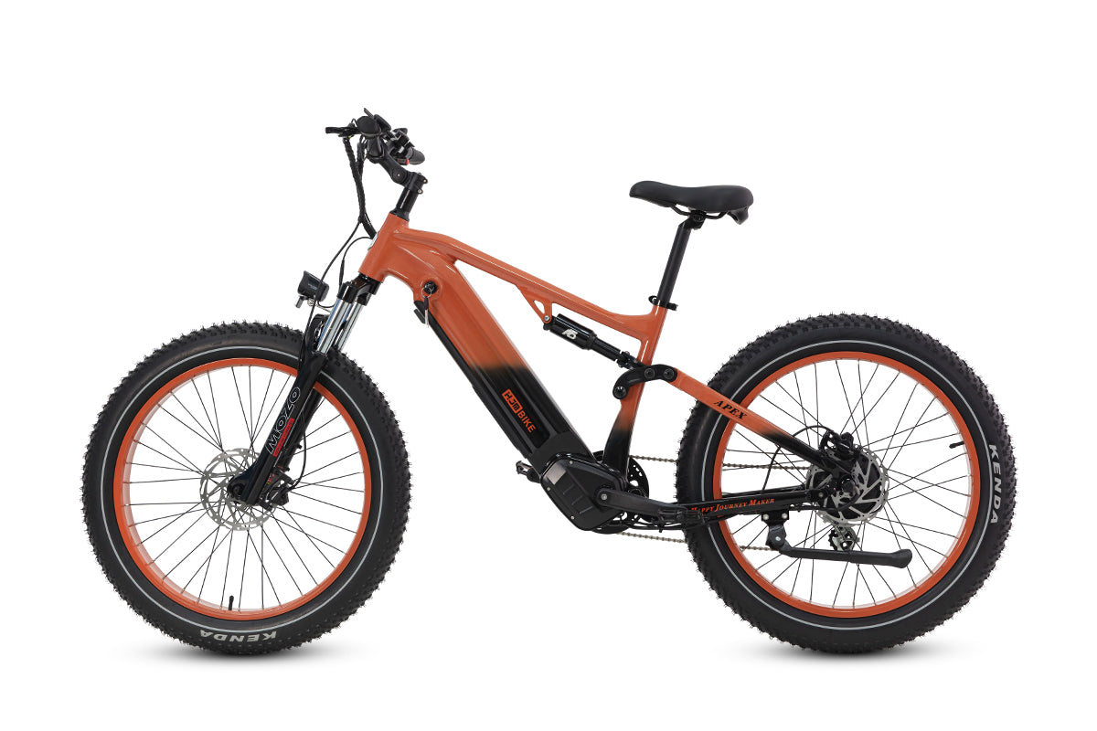 Apex Full Suspension All Terrain eBike, Silver Gray Apex Full Suspension All Terrain eBike, Silver Gray