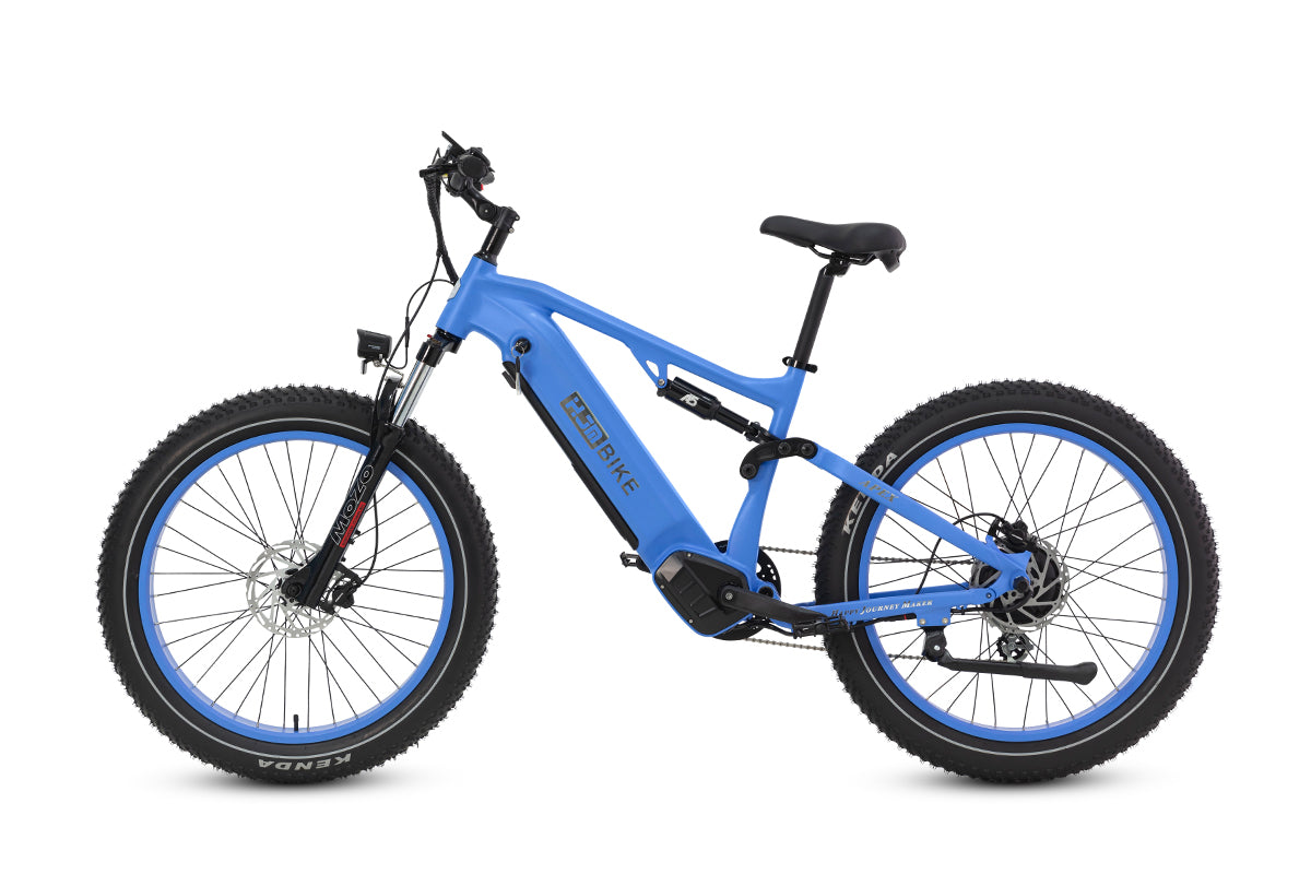 Apex Full Suspension All Terrain eBike, Silver Gray Apex Full Suspension All Terrain eBike, Silver Gray