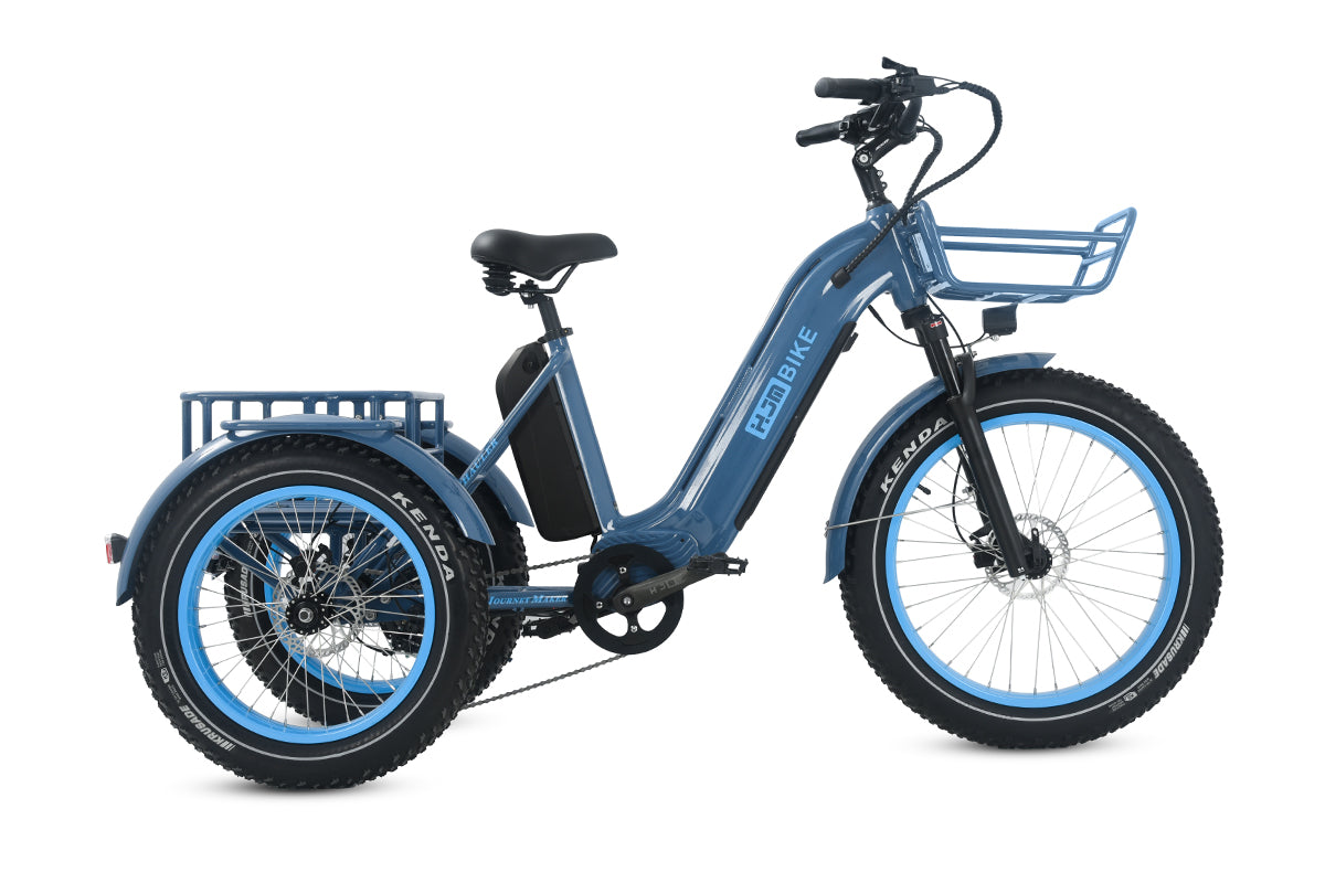 TriHauler Heavy Duty Fat Tire Utility eTrike, TriHauler Pro (Rear Drive 1000W / Torque Sensor) / Navy Blue / Dual Battery(20Ah+20Ah) TriHauler Heavy Duty Fat Tire Utility eTrike, TriHauler Pro (Rear Drive 1000W / Torque Sensor) / Navy Blue / Dual Battery(20Ah+20Ah)