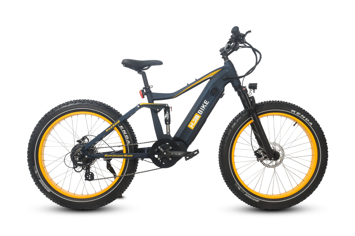 fully e-bike Warrior Full Suspension All Terrain eBike, Warrior Pro (Torque Sensor) / Solar Flare