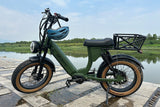 Turbo Moped Style Retro Cruiser Fat Tire Electric Motorbike