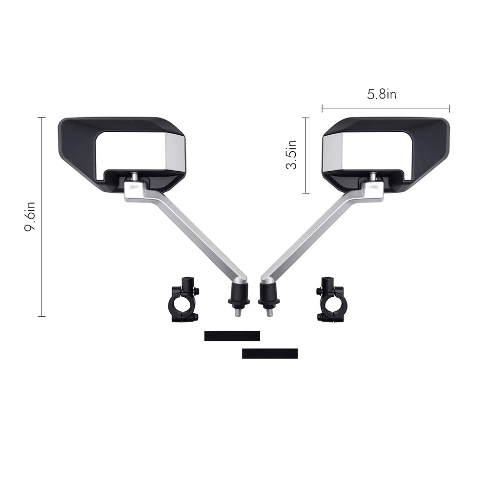 Adjustable Rectangular Rearview Mirrors(pair)