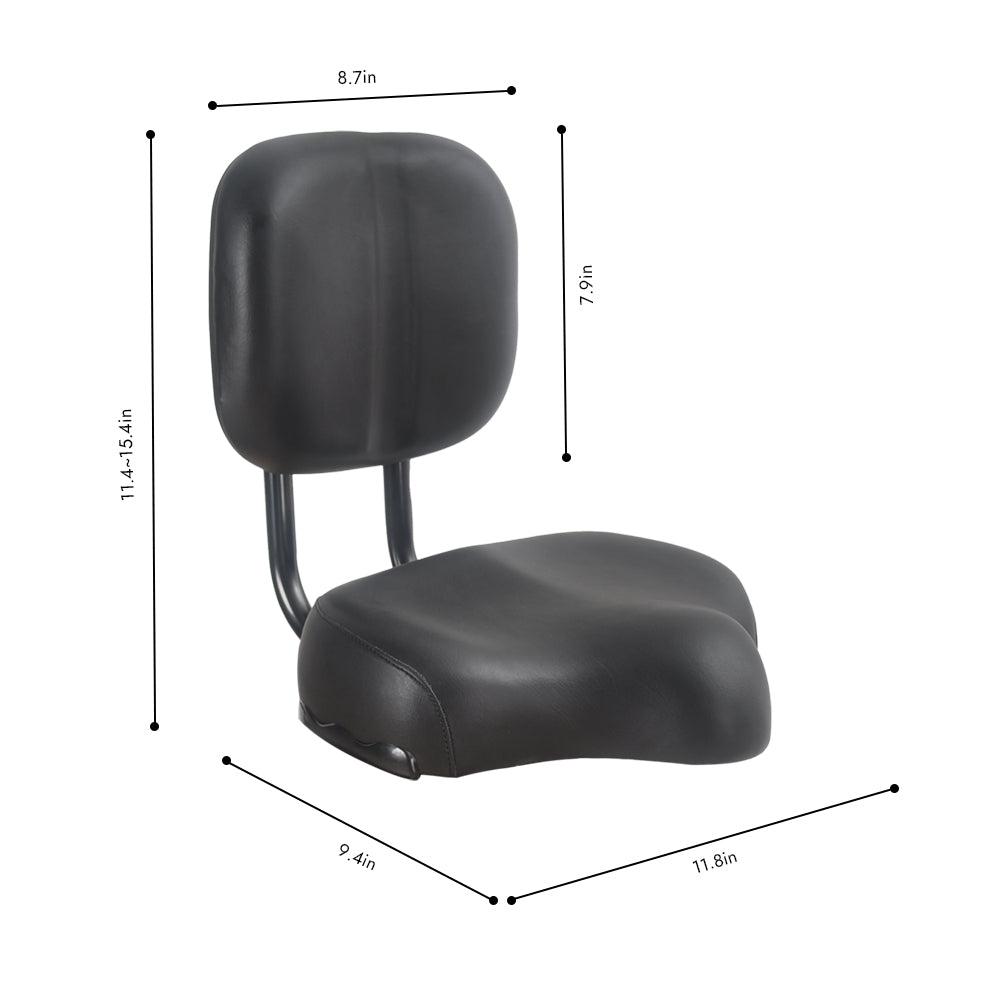 Extra Wide Saddle Seat with Backrest